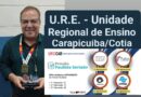 Coordenador Geral – Dirigente Regional de Ensino, Hilton Silva, satisfeito com o trabalho pedagógico da U.R.E. Carapicuíba que aprovou 15 estudantes na USP e mais 214 estudantes em Universidades públicas.