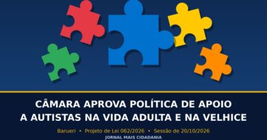 Câmara de Barueri aprova política de apoio a autistas na vida adulta e na velhice