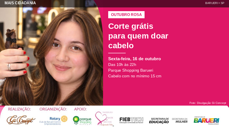 Salão em Barueri oferece corte grátis a quem doar cabelo para mulheres com câncer