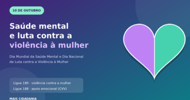10 de Outubro: o Brasil lembra a saúde mental e a luta contra a violência à mulher