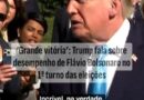 Trump parabeniza Flávio Bolsonaro pelo desempenho no primeiro turno
